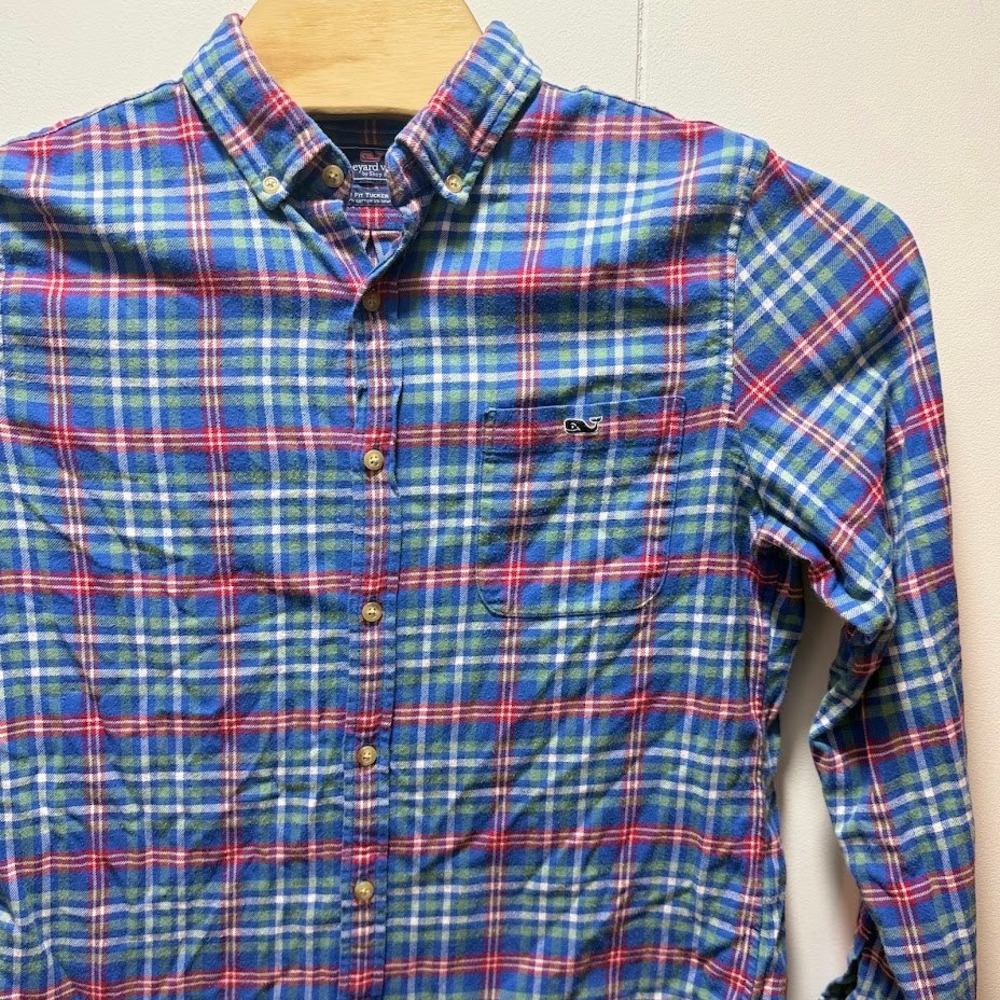Vineyard Vines Mens Slim Fit Tucker Shirt Colorful Plaid Button Down Size Medium